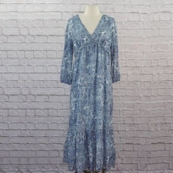 Rachel Zoe Floral Maxi Peasant Prairie Dress - Picture 1 of 8